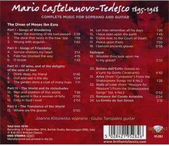 CD Mario Castelnuovo Tedesco: The Divan Of Moses Ibn Ezra, Complete Music For Soprano And Guitar