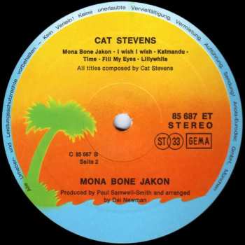 LP Cat Stevens: Mona Bone Jakon