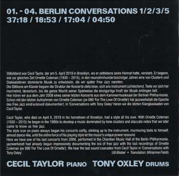 CD Cecil Taylor: Conversations With Tony Oxley