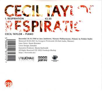 CD Cecil Taylor: Respiration