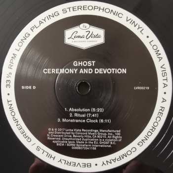 2LP Ghost: Ceremony And Devotion