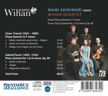 CD César Franck: Franck Piano Quintet In F Minor, Fauré Piano Quintet No. 1 In D Minor, Op.89