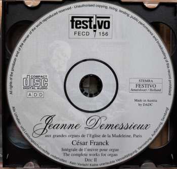 2CD César Franck: Intégrale De L'Oeuvre Pour Orgue = The Complete Works For Organ