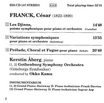 CD César Franck: The Music For Piano & Orchestra / Prelude, Chorale & Fugue