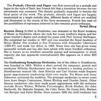 CD César Franck: The Music For Piano & Orchestra / Prelude, Chorale & Fugue
