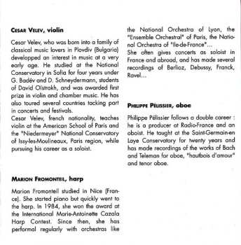 CD Cesar Velev: Méditation - Violon & Harpe