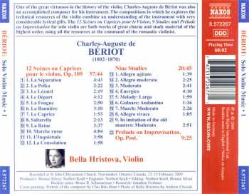 CD Charles-Auguste De Bériot: Solo Violin Music • 1