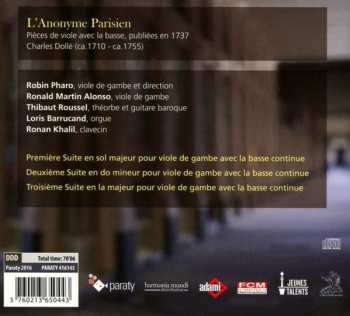 CD Charles Dollé: L'Anonyme Parisien (Pièces Pour Viole De Gambe De Charles Dollé)