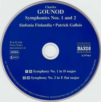 CD Charles Gounod: Symphonies Nos. 1 And 2