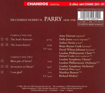 2CD Charles Hubert Hastings Parry: Invocation To Music / The Soul's Ransom / The Lotos-Eaters / Blest Pair Of Sirens / I Was Glad