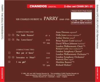 2CD Charles Hubert Hastings Parry: Invocation To Music / The Soul's Ransom / The Lotos-Eaters / Blest Pair Of Sirens / I Was Glad