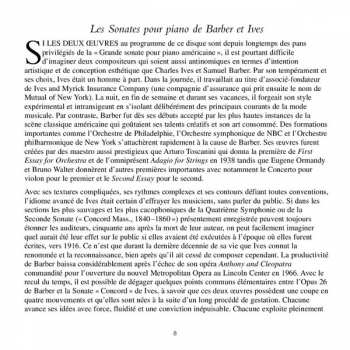 CD Samuel Barber: Concord Sonata • Piano Sonata
