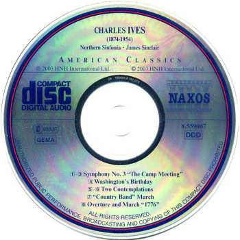 CD Northern Sinfonia: Symphony No. 3 • Washington's Birthday • Two Contemplations