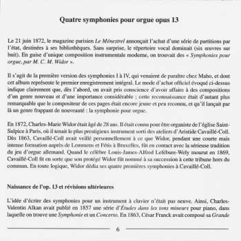 2CD Charles-Marie Widor: Symphonies Pour Orgue, Op. 13