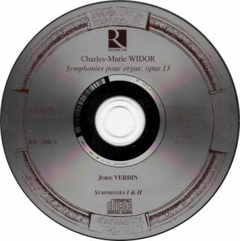 2CD Charles-Marie Widor: Symphonies Pour Orgue, Op. 13
