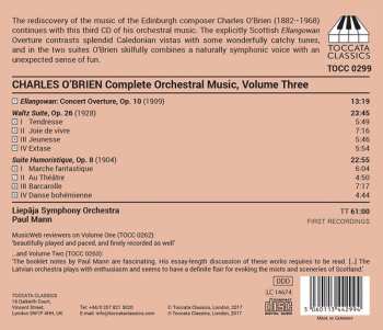 CD Paul Mann: Complete Orchestral Music, Volume Three