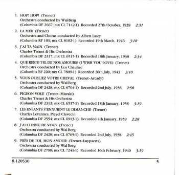 CD Charles Trenet: La Mer: Original Recordings 1938-1946
