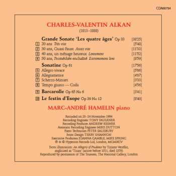 CD Charles-Valentin Alkan: Grande Sonate 'Les Quatre Âges' . Sonatine . Le Festin D'Esope