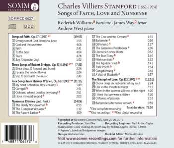 CD Charles Villiers Stanford: Songs Of Faith, Love And Nonsense