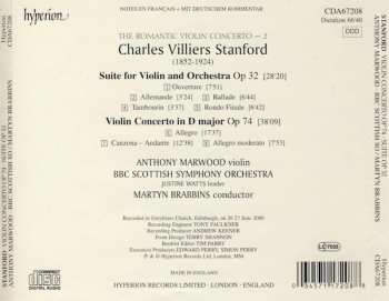 CD Charles Villiers Stanford: Violin Concerto In D, Op. 74 / Suite For Violin And Orchestra, Op. 32