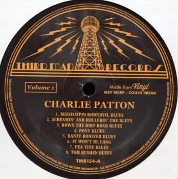 LP Charley Patton: Complete Recorded Works In Chronological Order Volume 1