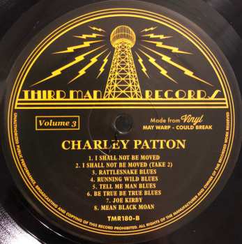 LP Charley Patton: Complete Recorded Works In Chronological Order Volume 3