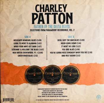 LP Charley Patton: Father Of The Delta Blues: Selections From Paramount Recordings, Vol. 2 CLR | LTD