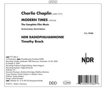 CD Charlie Chaplin: Modern Times - The Complete Film Music