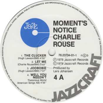 CD Charlie Rouse: Moments Notice