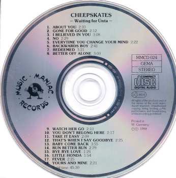 CD The Cheepskates: Waiting For Ünta (Live In Berlin '88)