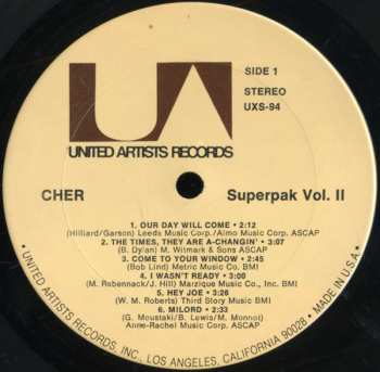2LP Cher: Superpak Vol. II