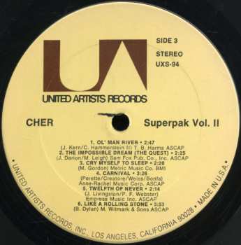 2LP Cher: Superpak Vol. II