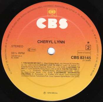 LP Cheryl Lynn: Cheryl Lynn