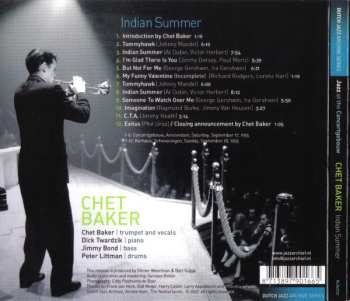 CD Chet Baker: Indian Summer (The Complete 1955 Concerts In Holland)