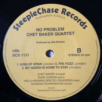 LP Chet Baker Quartet: No Problem LTD
