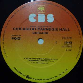 4LP/Doos Chicago: Chicago At Carnegie Hall