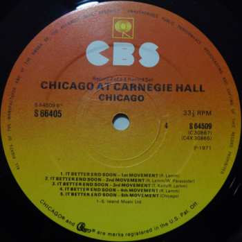 4LP/Doos Chicago: Chicago At Carnegie Hall