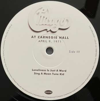 3LP/Doos Chicago: At Carnegie Hall - April 9, 1971 LTD