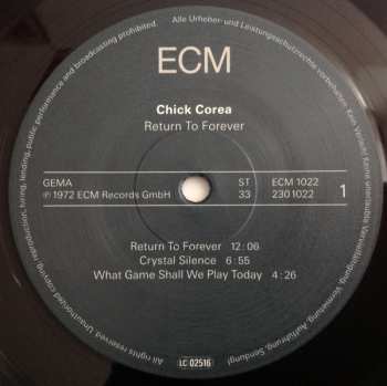 LP Chick Corea: Return To Forever