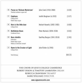 CD Choir Of Jesus College Cambridge: Journey Into Light (Music For Advent, Christmas, Epiphany And Candlemas)