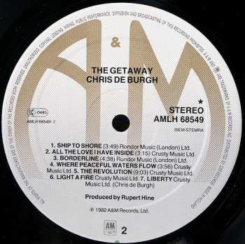 LP Chris de Burgh: The Getaway