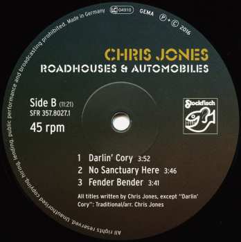 2LP Chris Jones: Roadhouses & Automobiles