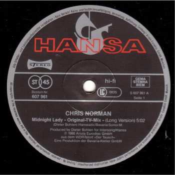 LP Chris Norman: Midnight Lady (Long Version)