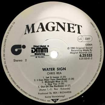 LP Chris Rea: Water Sign