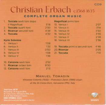 9CD/Doos Manuel Tomadin: Complete Organ Music