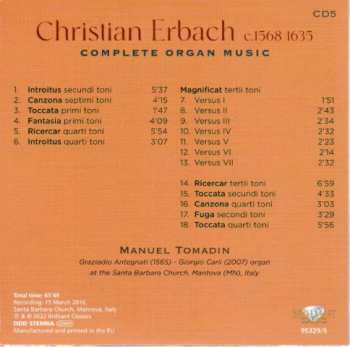 9CD/Doos Manuel Tomadin: Complete Organ Music