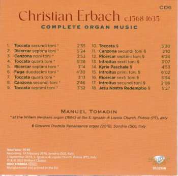 9CD/Doos Manuel Tomadin: Complete Organ Music