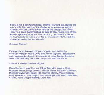 CD Christian Marclay: djTRIO