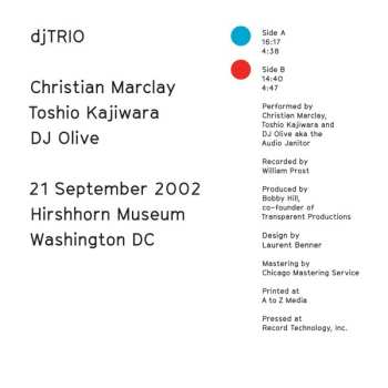 Album DJ Olive: 21 September 2002 Hirshhorn Museum Washington DC