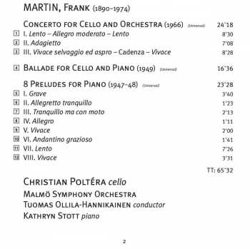 CD Kathryn Stott: Christian Poltéra plays Frank Martin